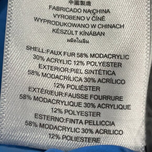 NWT Michael Kors Faux Fur black & white spotted leopard vest, small - Picture 5 of 5